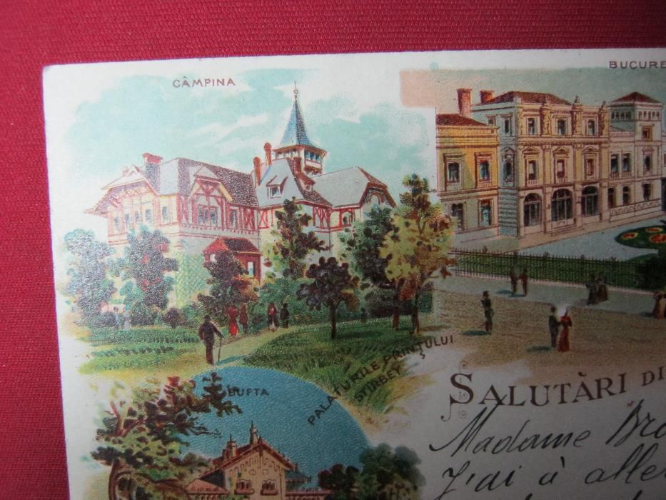 Ilustrata veche/Carte Postala/Litografie.BUCURESCI ,1900.