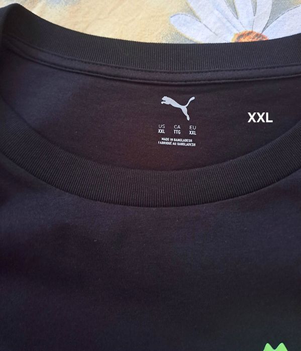 Puma, нова, черна тениска с лого