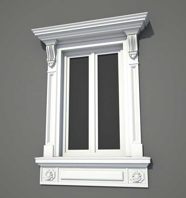 Гипс лепка декор 3д карниз коллона рамка фасад обналичка fasad