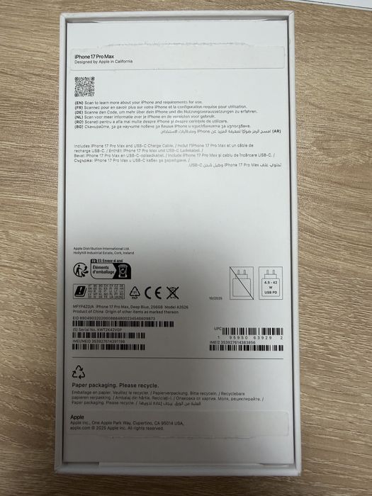 Iphone 17 Pro MAX 256GB