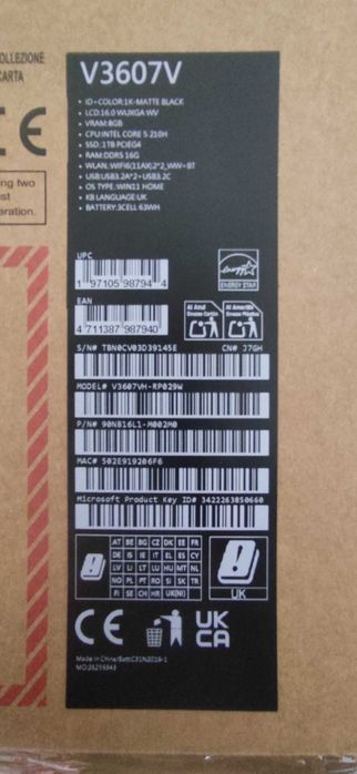 Ноутбук Asus V16 RTX5050