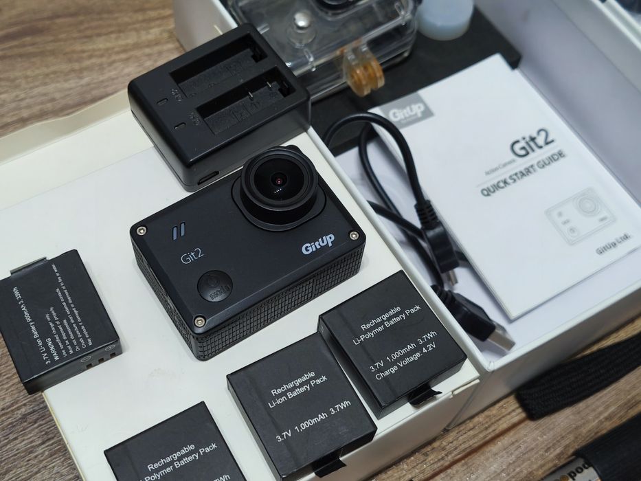 Cameră de acțiune GitUP Git2 | Stabilizare | 3 Baterii |