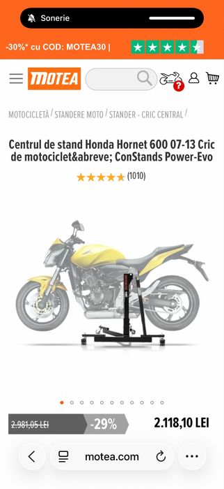 Stander, Suport Honda Hornet , PC41