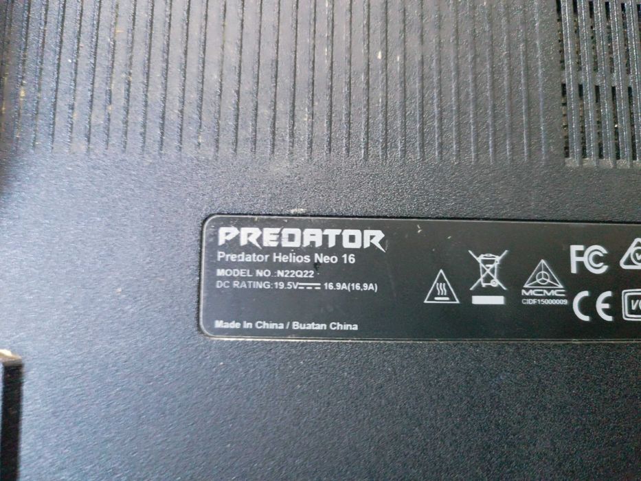 Игровой ноутбук Acer Predator Helios Neo 16 i9 32GB RTX 4060