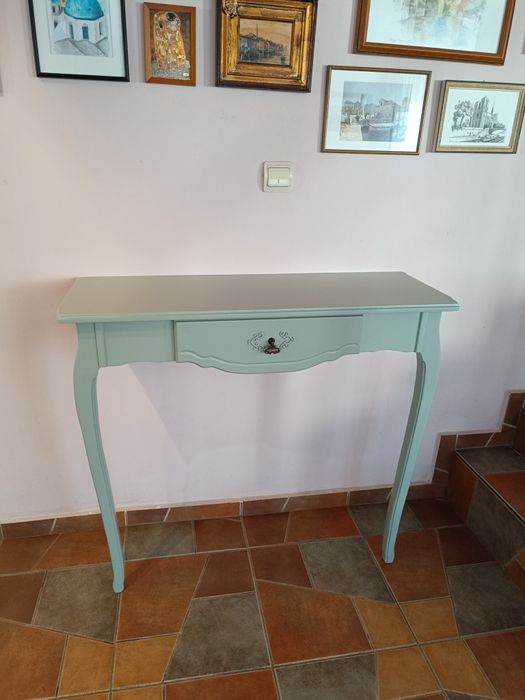 Consolă, masă cu sertare din lemn masiv