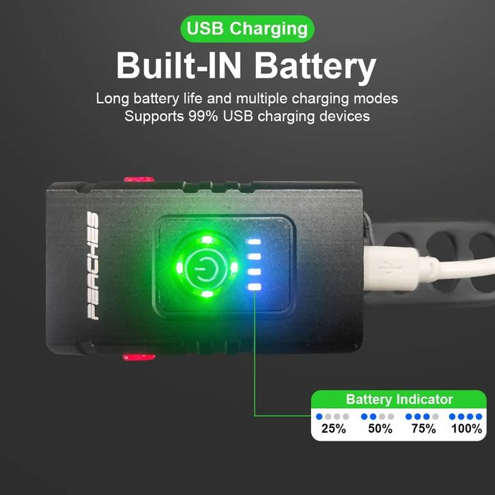 Фар за велосипед колело акумулаторен  USB