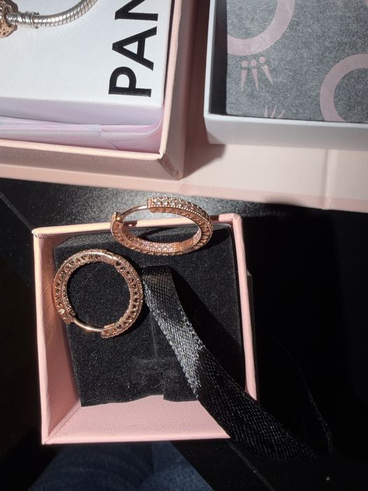 Обеци от розово злато Pandora