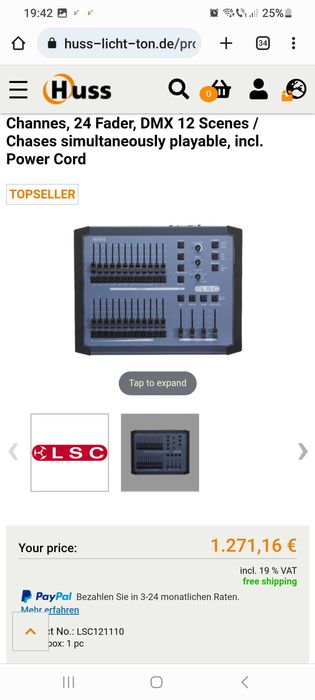 Mixer, controller lumini LSC MINIM 12/24 canale