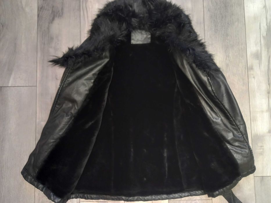 Кожено яке с пух размер ХЛ