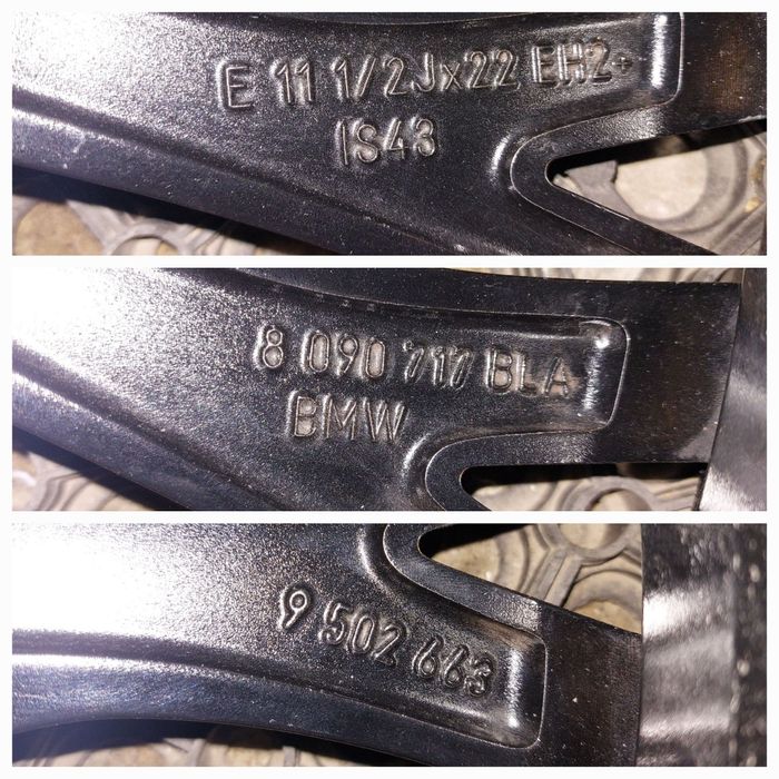 jante bmw x5 f95 g05 x6 f96 g06 m 818 faţa 21
10,5j / spate 22 11,5j