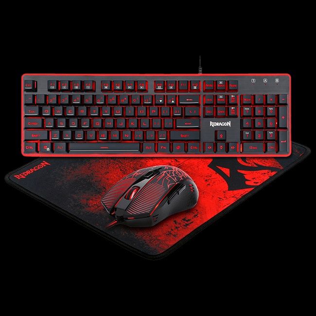 Игровой комплект Redragon (клавиатура + мышь + коврик)