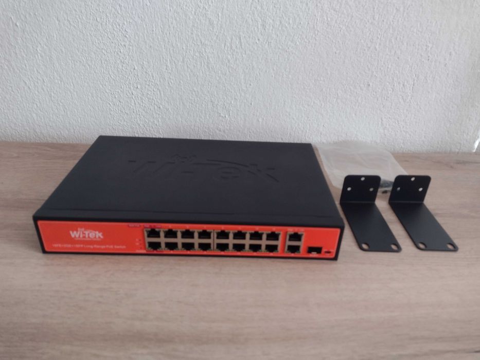 Нов Wi-tek WI-PS518G  PoE switch 16x PoE
