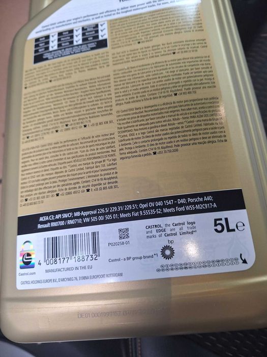 ulei motor castrol edge 5w40 turbodiesel