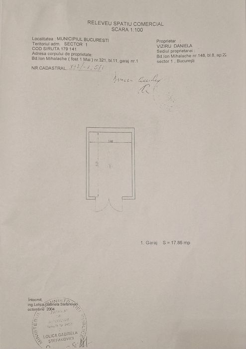 Vand garaj Ion Mihalache 321, 18 mp