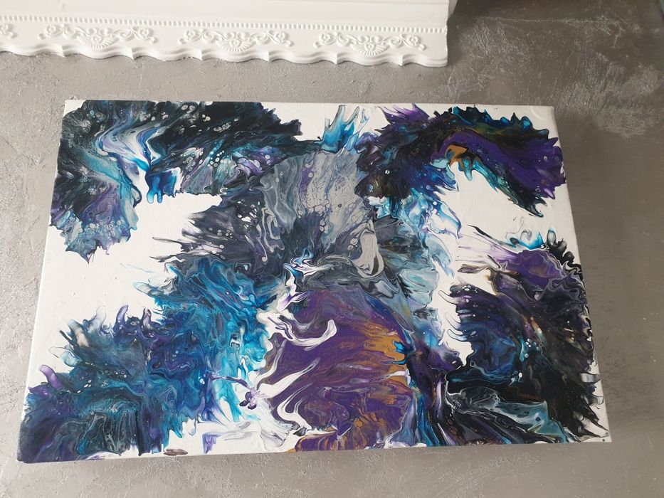 Tablou pictura abstracta canvas pictat acrilic