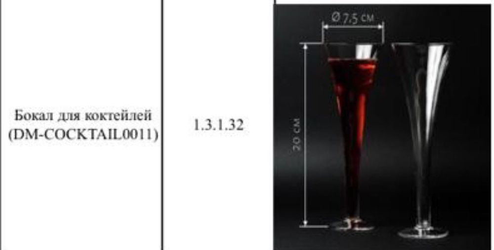 Бокал коктейльный