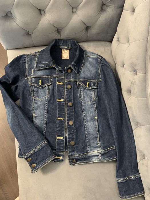 Jacheta de blug, bleumarin, cu buzunare, material cu structura, noua