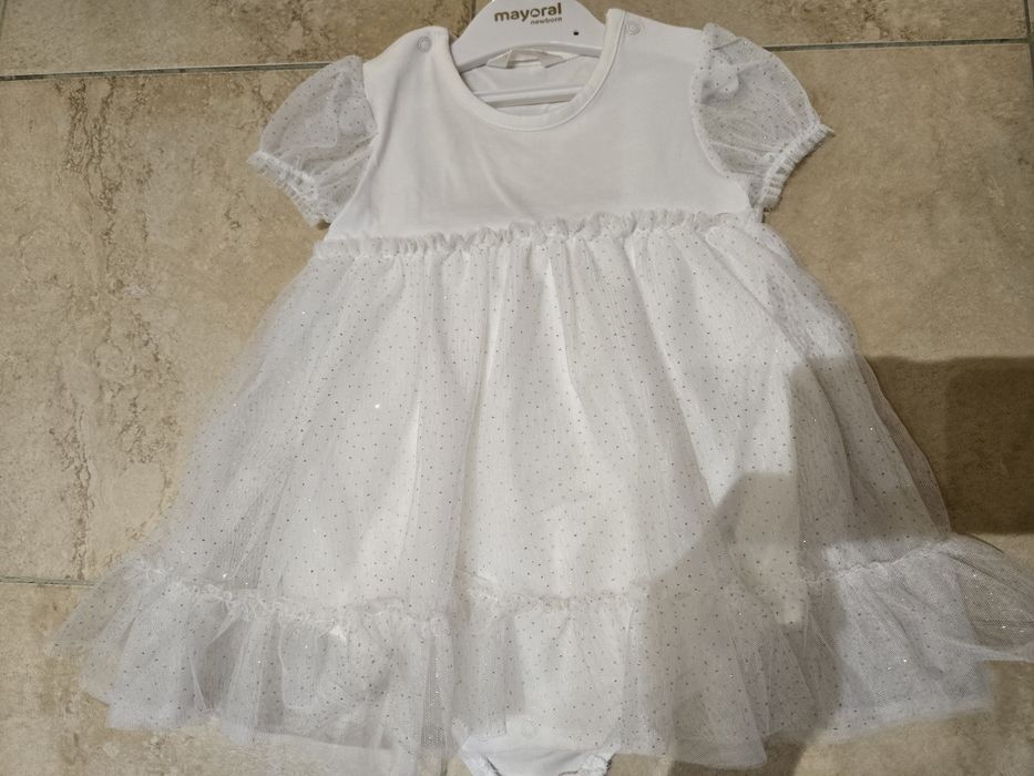 Рокля  Mayoral бяла с точки