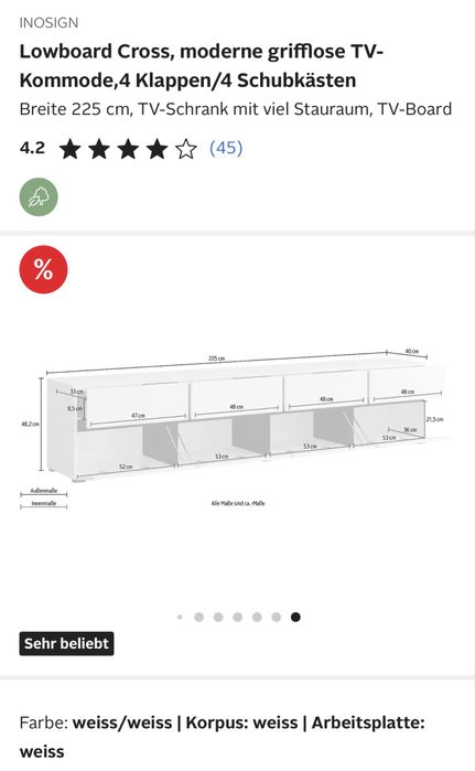 Comoda tv cu 4 sertarea 4 usi