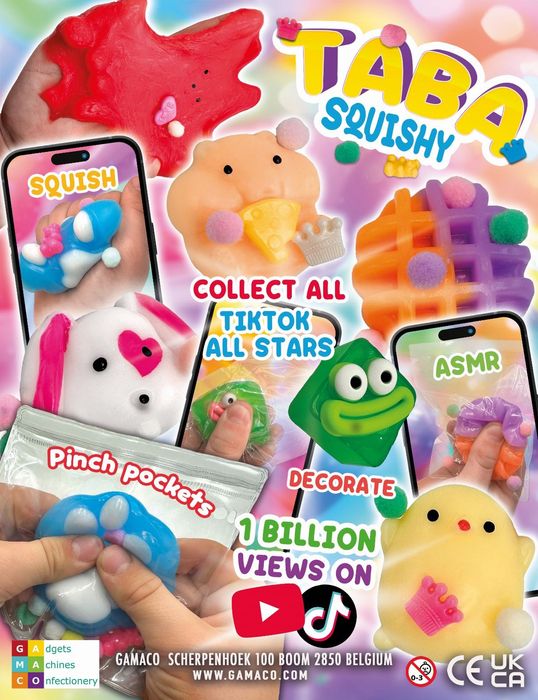 Капсули с ТikTok хит играчки 50мм "TABA Squishy"