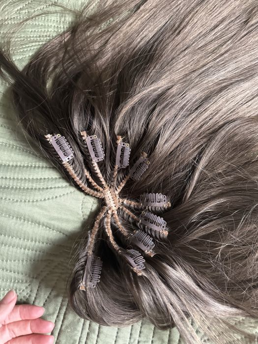 Естествена коса- невидим есктеншън тип октопод