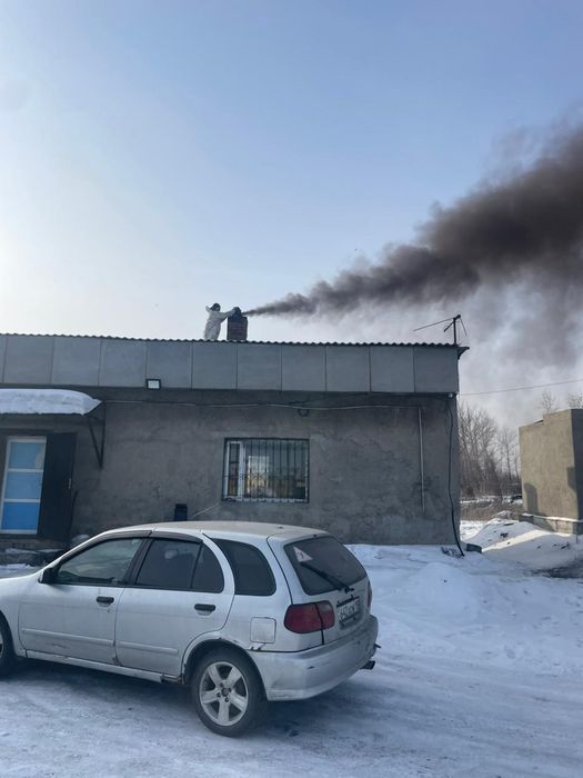 Чистка дымоходы трубы.