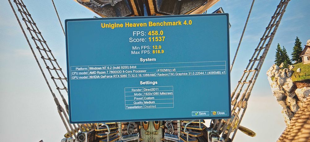 Мощно ТОП Геймърско PC Ryzen 7 7800X3D/32Gb Viper 6000Mhz/1.5TB SSD/RX 5060TI 16Gb/WiFi&BT/Гаранция