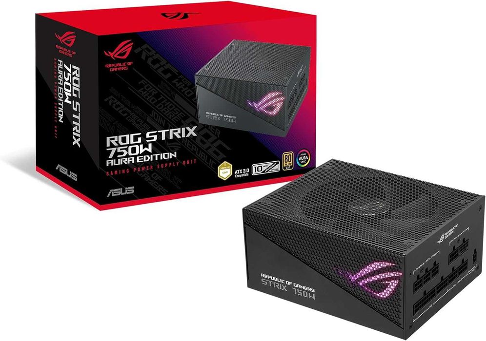 Блок питания ASUS ROG Strix 750W Gold Aura Edition 80+ Gold, ATX 3.0,