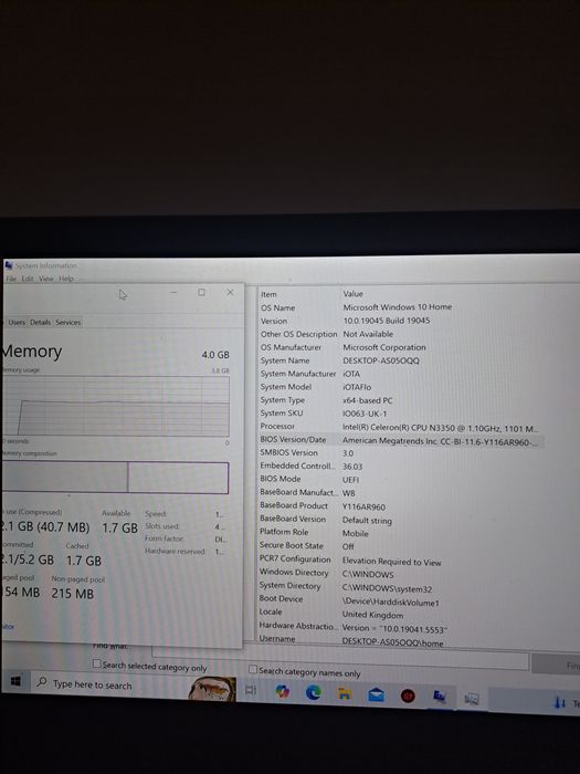 Laptop iOTA Flo / Intel Celeron N3350 1.10GHz 4GB RAM 64GB ROM