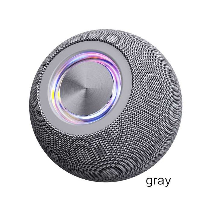 Mini-Boxa Portabila Bluetooth 5.0, 5W, TWS, Colourful Light Gri