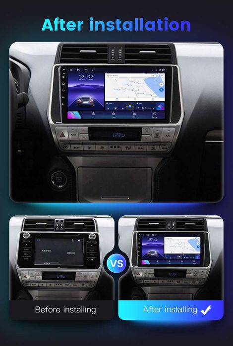NAVIGATIE Android 14 Toyota Land Cruiser Prado 2017 1/8 Gb CarPlay