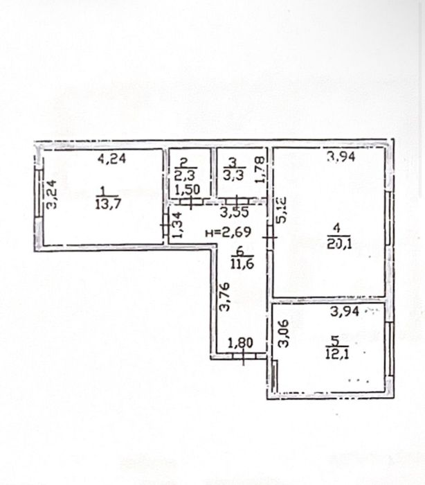 Продам 2Х комнатную квартиру