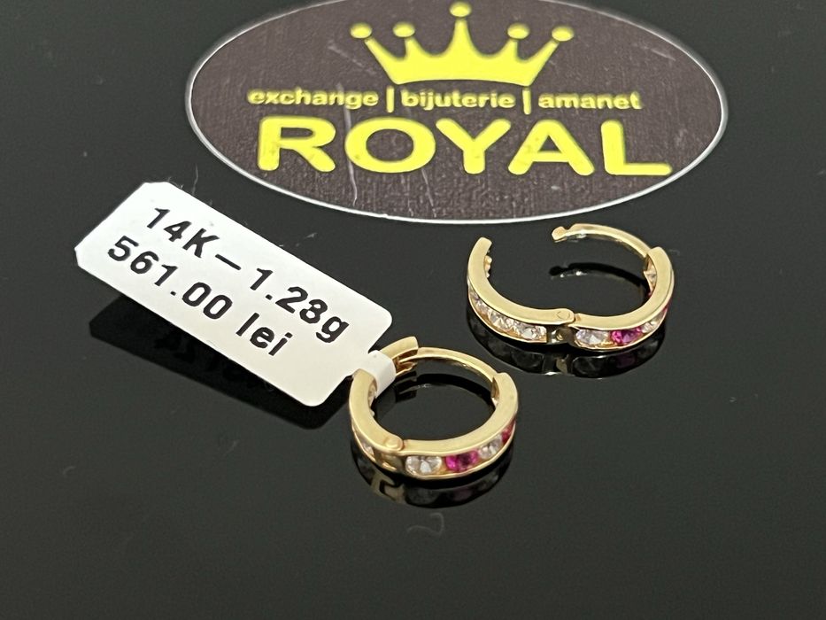 Bijuteria Royal CB : Cercei copil aur 14k  1,23 grame