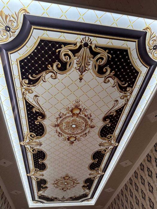 Натяжные потолки Бухара БЕЗ ТРЕЩИН paryashiy паряший теневой трек