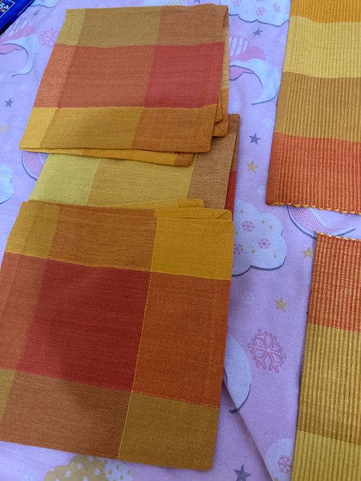 Комплект подложки за сервиране оранжев цвят