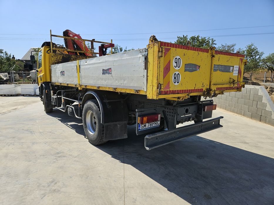 Camion DAF basculabil cu macara CF 75Fassi 110 5tone  basculabil
