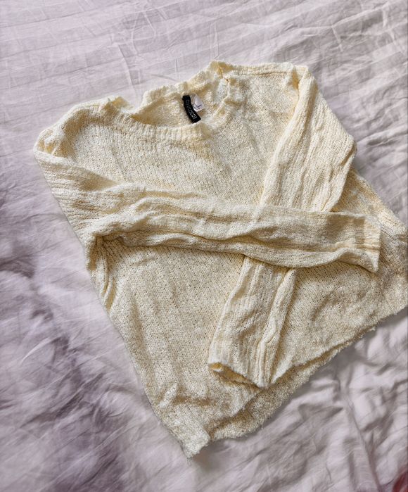 Bluza pulover crem bej H&M