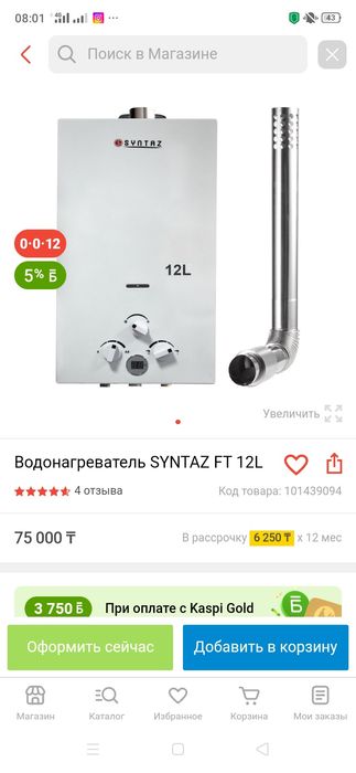 Газовый водонагреватель