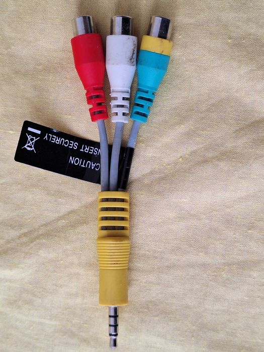 Cablu adaptor AV pentru Samsung TV, Tovbmup, 3 x RCA, 5", multicolor