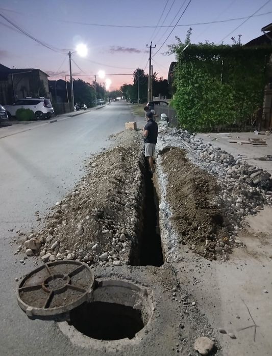 Копка траншей септик