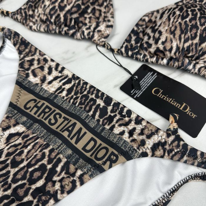 DIOR бански с леопардова щампа
