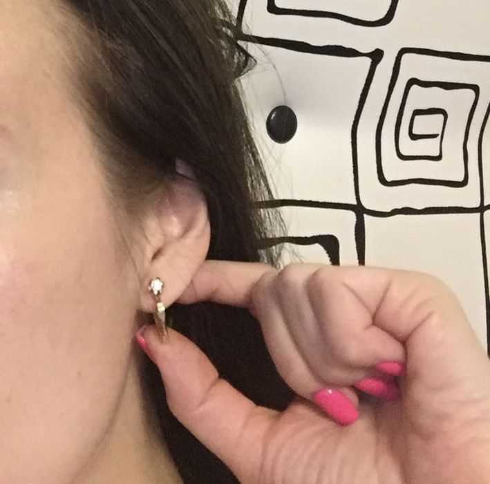 Золотые серьги с бриллиантами 750 проба