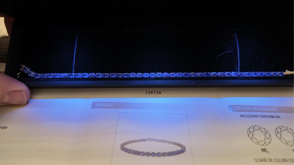 Vand bratara tenis tanzanite naturale