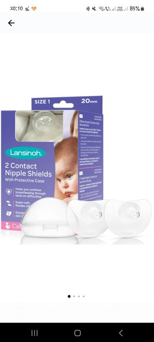 Protectoare pentru mamelon Lansinoh, 20mm, 2 buc