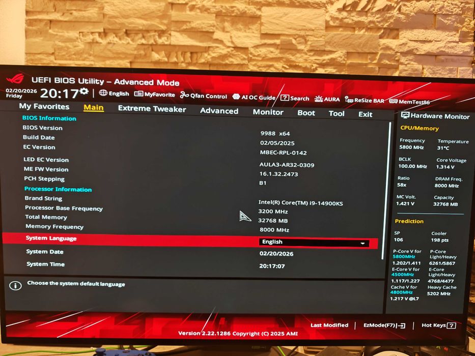 14900KS дъно APEX Z790 ENCORE