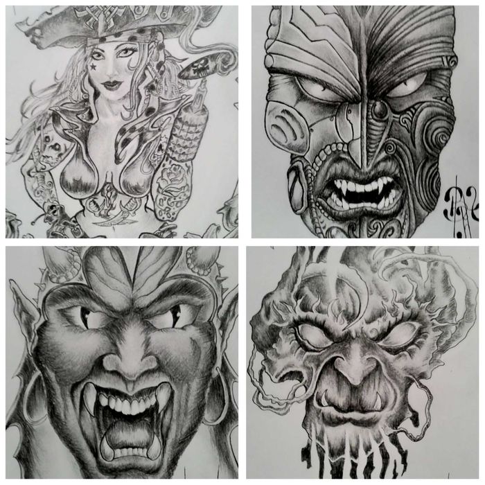 Графики ръчно рисувани формат А4