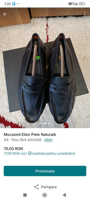 Mocasini Piele Naturală Elion