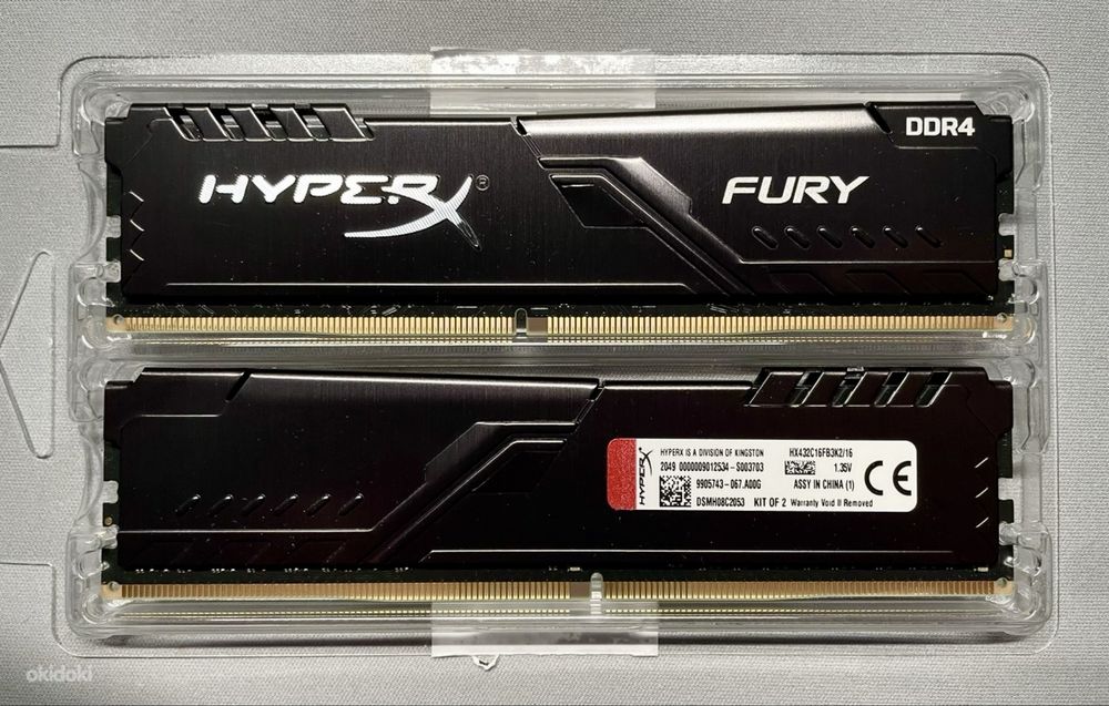 ДО 24-го оперативная память DDR4 Kingston FURY Beast 16Gb 2x8 3200Mhz