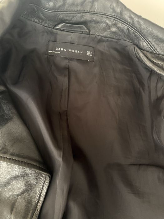 Яке от естествена кожа на Zara