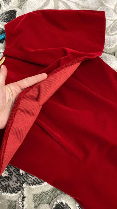 Rochie de catifea Poema rosie